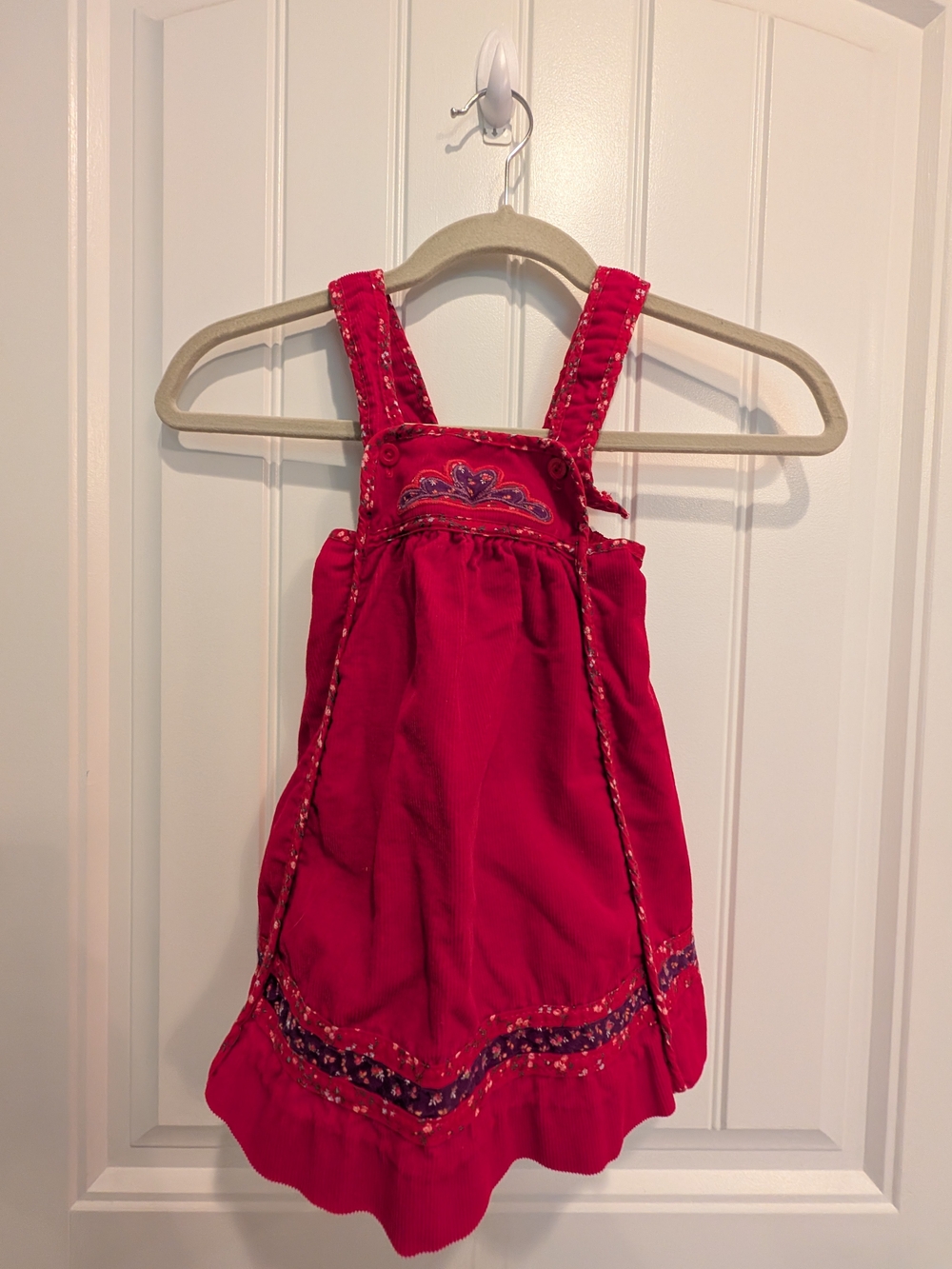 Girls Carter's Vintage Embroidered Pinafore Dress